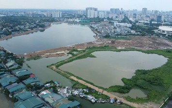 Hồ điều hòa Phú Đô gấp rút hoàn thiện để chống ngập phía Tây Hà Nội