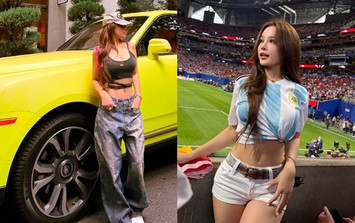 Sang Mỹ xem World Cup, 'phú bà Vbiz' Huyền Baby khoe dáng gợi cảm 'hết cỡ'