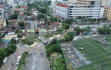 Cận cảnh tuyến Phạm Hùng - Lê Đức Thọ bắt đầu giải tỏa mặt bằng chuẩn bị thi công
