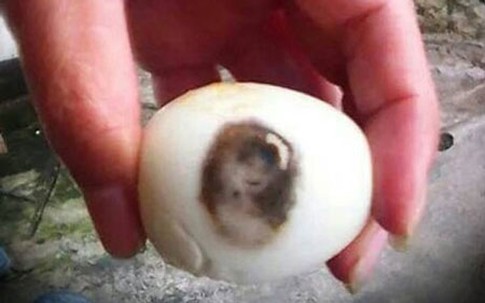 Xôn xao chuyện hình mỹ nhân "in" trên trứng gà luộc