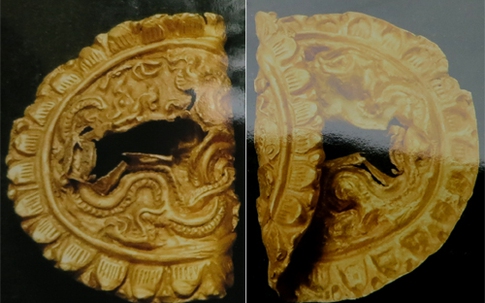 Phát hiện miếng vàng hình rồng ở Hoàng thành Thăng Long