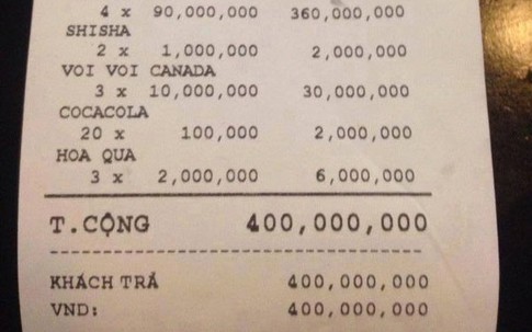 Thực hư những hóa đơn đi bar hàng trăm triệu đồng