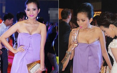 "Thót tim" nhìn sao Việt mặc váy quây ngực