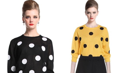 Trời đông hửng nắng - Diện len chấm bi trẻ trung xuống phố