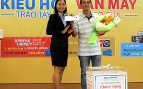 Sacombank trao giải thưởng đến 140 khách hàng