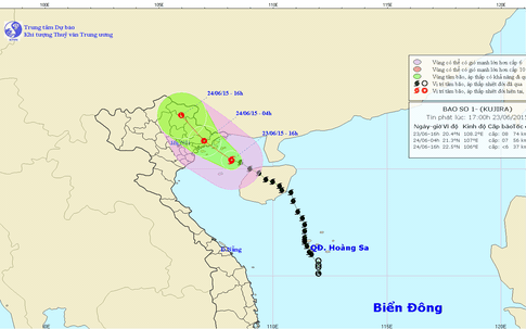 Tin tức mới nhất bão số 1: Sẽ có lũ trên sông Hồng