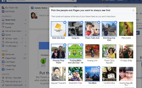 Cách ưu tiên thông tin từ bạn bè thân thiết trên News Feed