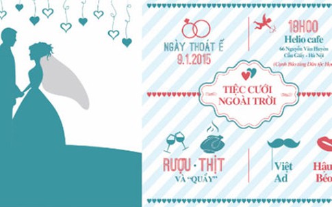 Thiệp cưới độc đáo “Ngày thoát ế” của cặp đôi 8X gây bão mạng
