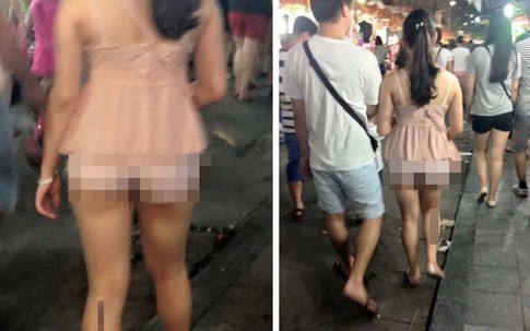 Thiếu nữ mặc đồ ngắn cũn gây xôn xao chợ đêm