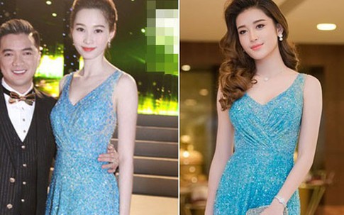 Huyền My 'bắt chước' váy giống Hoa hậu Thu Thảo?