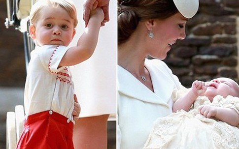 Hoàng tử bé nước Anh xuất hiện cực đáng yêu trong lễ rửa tội của em gái