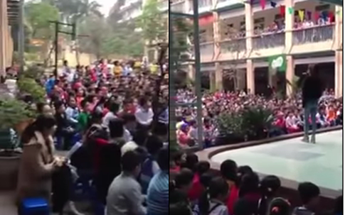 "Sốc" cảnh hàng trăm học sinh tiểu học cùng hát “Chắc ai đó sẽ về”