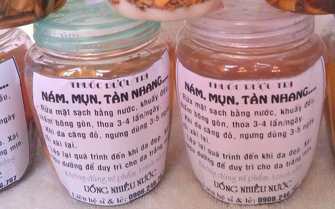 Dùng rượu thuốc trị nám, mụn, dễ mang họa vào thân