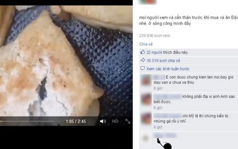 Kinh hãi giòi lúc nhúc chui ra từ miếng đậu phụ vừa rán