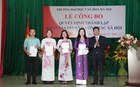 Trường Đại học Văn hóa Hà Nội thành lập Khoa Gia đình và Công tác xã hội