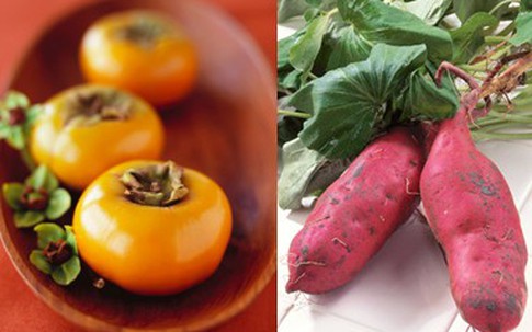 Vì sao không nên ăn quả hồng cùng khoai lang?