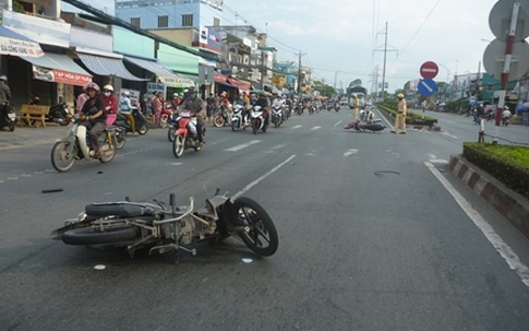 Vừa trộm xe gắn máy, trên đường tẩu thoát đã gây tai nạn giao thông