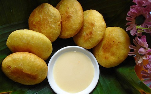 Bánh khoai lang giòn tan cho con ăn vặt ngày đông