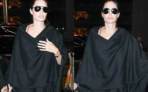 Angelina Jolie đưa 3 con ra sân bay giữa tin đồn tán tỉnh trai trẻ