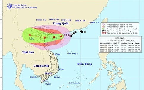 Bão số 3 gây mưa to, gió lớn các tỉnh ven biển từ sáng 19/8