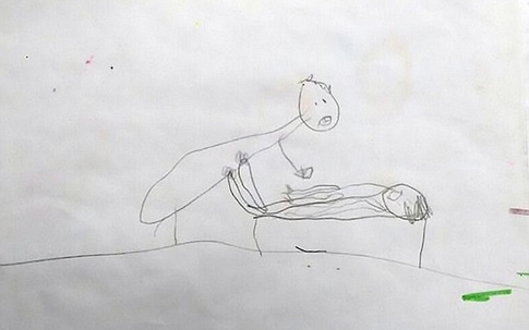Nhìn tranh vẽ của con gái 5 tuổi, cha mẹ mới chết lặng phát hiện con bị hãm hiếp