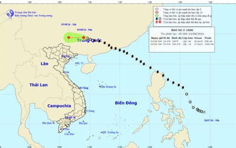 Tin mới nhất về cơn bão số 2: Suy yếu thành áp thấp trên đất liền