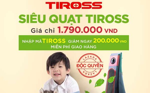 Quạt tháp Tiross giá 1.790.000 VND, tặng kèm bộ dao 7 món