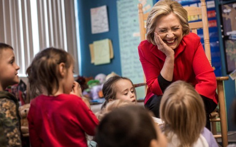 Trẻ em Mỹ thích Hillary Clinton làm tổng thống