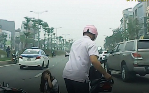Vụ xe Innova "đánh võng" làm ngã cô gái trên đường Võ Chí Công: Tài xế lên tiếng
