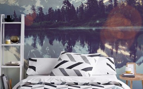 Mê mẩn những mẫu giấy dán tường đem cả thiên nhiên vào trong phòng ngủ