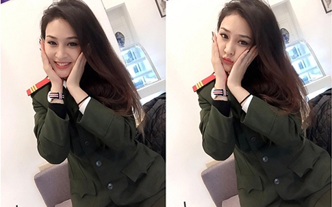 Dân mạng "chao đảo" vì vẻ đẹp không tỳ vết của nữ công an 9x