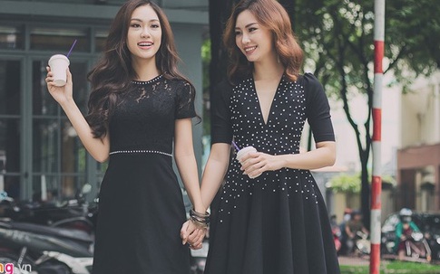 Chị em Á khôi Áo dài 2016 diện đồ đôi xuống phố Sài thành