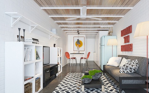 Trang trí nội thất cho ngôi nhà 35m² vừa đẹp vừa thoáng chỉ với 80 triệu đồng