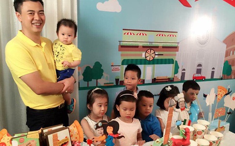 Vợ chồng MC Tuấn Tú hạnh phúc mừng sinh nhật 1 tuổi của con trai đầu lòng