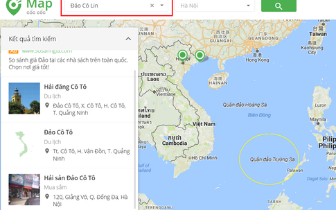 Vì sao bản đồ Cốc Cốc không thể hiện Hoàng Sa - Trường Sa của Việt Nam?