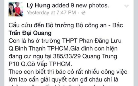 Truy bắt đối tượng liên quan đến vụ cầu cứu Bộ trưởng Bộ công an trên Facebook