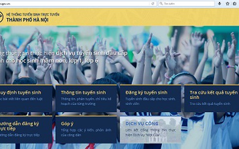Hà Nội thử nghiệm đăng ký tuyển sinh trực tuyến đầu cấp