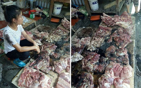 Hải Phòng: Nỗi lòng của người phụ nữ bị hất dầu luyn trộn chất thải vào gần 100 kg thịt lợn