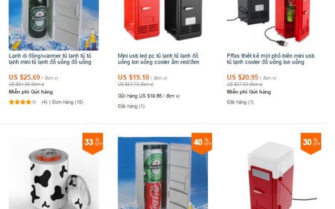 Tủ lạnh đựng được 4 lon Coca, quạt USB ồ ạt đổ bộ chợ mạng