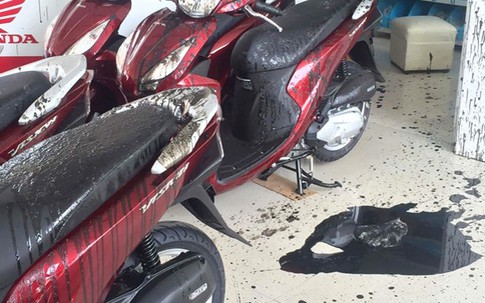 Nghệ An: Cửa hàng xe máy bị ném “bom bẩn”