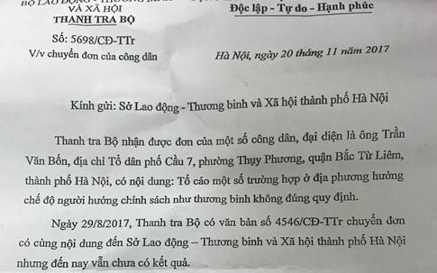 Vụ tố cáo thương binh, TNXP giả tại Hà Nội: Bộ LĐ,TB&XH 2 lần ra văn bản không xong