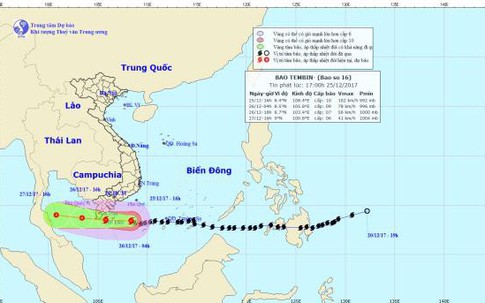 Tin mới nhất về cơn bão số 16: Hoàn lưu bão gây mưa lớn ở miền Nam