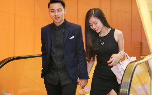 Hoài Lâm tay trong tay bạn gái dự tiệc cưới Mai Quốc Việt
