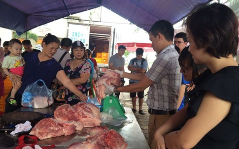 Thịt lợn sạch giá 39.000 đồng/kg đến tay người tiêu dùng Hà Nội
