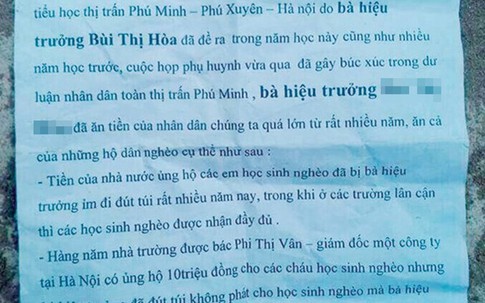 Lên mạng xã hội tố cáo lạm thu đầu năm