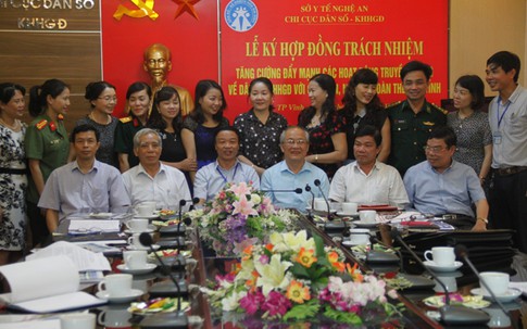 Nghệ An: Ngành dân số ký kết hợp đồng trách nhiệm với 19 ban, ngành, đoàn thể