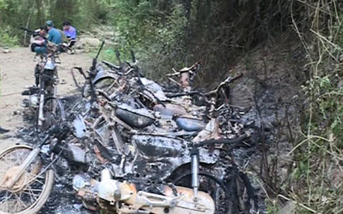 Đoàn kiểm tra rừng bị lâm tặc đốt 9 xe máy