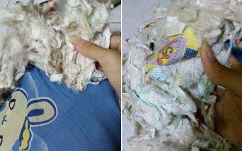 Thiếu phụ Thái Lan phát hiện gối dùng 2 năm chứa đầy băng vệ sinh, tã lót