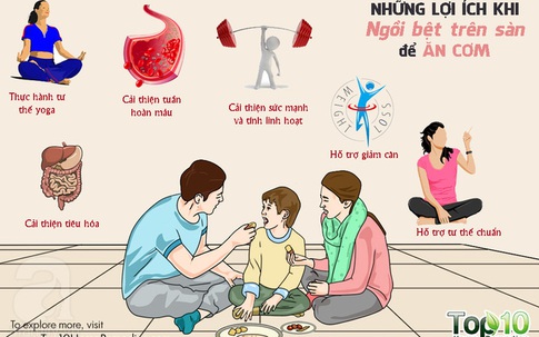 Ngồi bệt trên sàn để ăn cơm và những lợi ích không ngờ