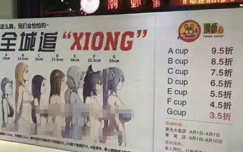 Nhà hàng Trung Quốc bị chỉ trích dữ dội vì chiêu trò khuyến mại: Ngực càng lớn được giảm càng nhiều tiền
